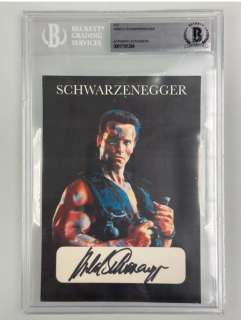 terminator - Commando - Arnold Schwarzenegger - signed 5x7 Cut Card - BGS BAS AUTO | Catawiki