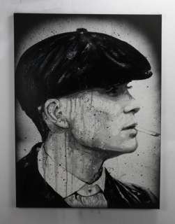 Peaky Blinders - Cillian Murphy - handpainted and signed painting - by PopArt artist Vincent Mink. - Portrait