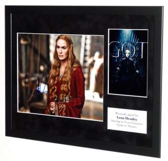 Game of Thrones - Lena Headey (Cersei Lannister) Premium Framed, signed + COA | Catawiki
