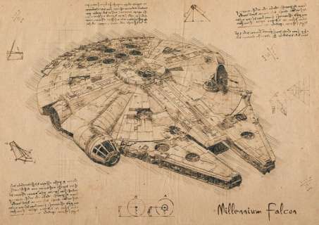 I_KONIQ - Millenium Falcon in Da Vinci Style | Catawiki