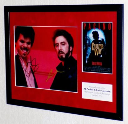 Carlito’s Way - Luis Guzmán & Al Pacino (Pachanga & Carlito Brigante) Premium Framed, DOUBLE signed, COA | Catawiki