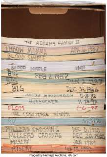 Barry Sonnenfeld (17) early draft scripts of movie projects.... | Profiles in History