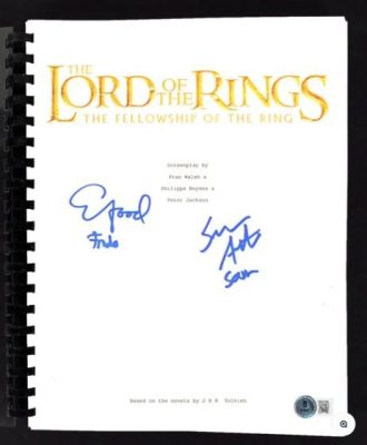 Lord of the Rings - Elijah Wood & Sean Astin - Signed Script - With Beckett COA