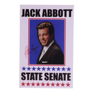 The Young and the Restless - Lot 11 - Jack Abbott‘s (as played by Peter Bergman) Signed Senate Campaign Poster