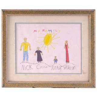 The Young and the Restless - Lot 48 - Cassie Newman‘s (as played by Camryn Grimes) Framed Signed Hand-Drawn "My Family" Artwork