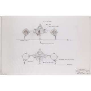Lot 1095 - Original Y-Wing fighter technical drawings from Star Wars: Episode IV- A New Hope