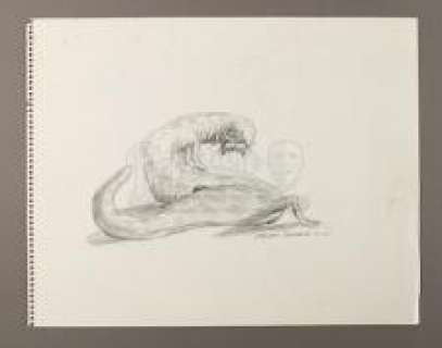 Star Wars: Episode IV | A NEW HOPE - Hand-Drawn Holochess K’lor’slug Character Sketch by Phil Tippett | Propstore