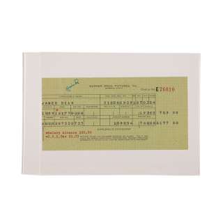 EAST OF EDEN (1955) - Lot #1238 : James Dean‘s Production Payslip