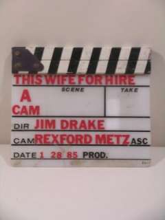 Lot 253 - This Wife For Hire Manual Clapboard