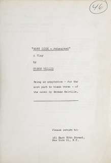 Moby Dick - Rehearsed Orson Welles’ personal stage play script. | Profiles in History