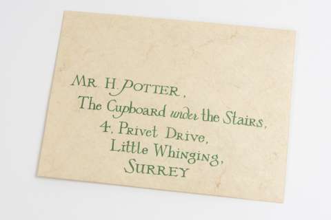 DANIEL RADCLIFFE "HARRY POTTER" HOGWARTS ACCEPTANCE LETTER WAX SEAL ENVELOPE FROM HARRY POTTER AND THE SORCERER’S STONE | Julien’s