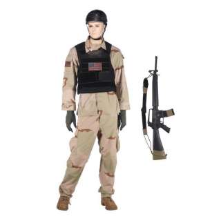 BLACK HAWK DOWN (2001) - Lot #51 : MSgt. Chris Wex‘s (Kim Coates) Delta Force Uniform and Stunt M16 A2 Rifle on Display