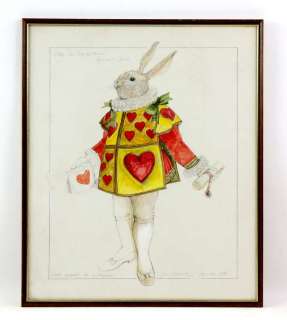 John Peacock - Original costume design of the White Rabbit as Herald in Alice and Wonderland (BBC… | Ewbank’s