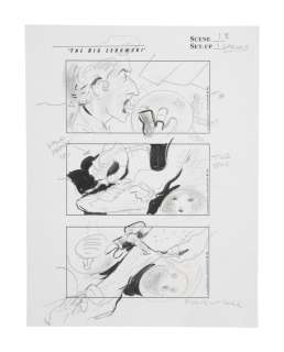 Lot 540 - The Big Lebowski | One Page, Scene 18 / Set-Up 1 | "Jesus Quintana Scene" Original Storyboard