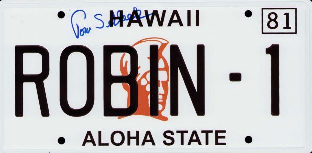 Tom Selleck signed Magnum PI License tag | Piece of the Past