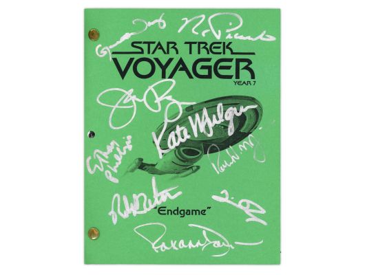 Lot 227 - Star Trek Voyager Series Finale Cast Signed Script | Weiss Auctions