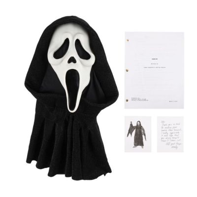 SCREAM (2022) - Lot #319 : Ghostface Mask, Note, Sketch, and Bound Script