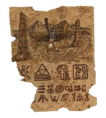 EVIL DEAD II (1987) - Lot #668 : Tom Sullivan Collection: Screen-Matched Hand-Illustrated Ash Williams (Bruce Campbell) "Chosen One" Prophecy Lost Necronomicon Page