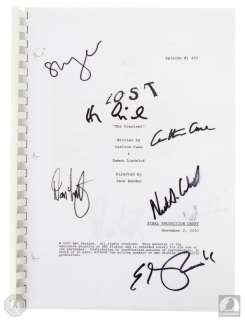 Lot 293 - LOST "The Constant" Script Signed by 4 Cast Members & Carlton Cuse and Damon Lindelof