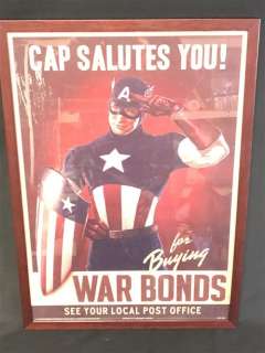 Captain America: The First Avenger (2011) - Framed Captain America War Bonds Posted | Hanlin Auction Service