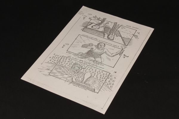 Indiana Jones And the Raiders of the Lost Ark | Production used storyboard - Idol | The Prop Gallery