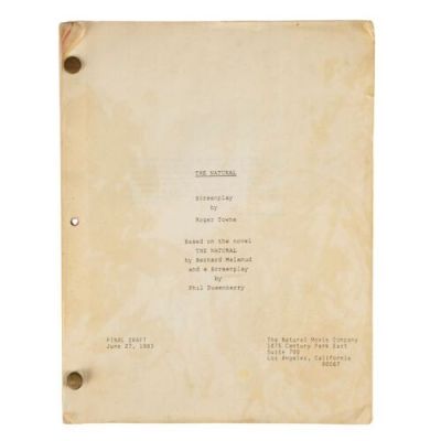 THE NATURAL (1984) - Lot #1004 : Annotated Final Draft Script