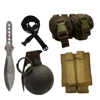 Beau is Afraid Jeeves Denis Ménochet Screen Used Grenade, Throwing Knife, Vest Pouch Set & Vest Belt Sc 92, 114 | VIP Fan Auctions
