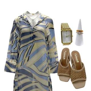 Beau is Afraid Young Mona Zoe Lister- Jones Screen Worn Maxi Dress, Sandals, Watch & Ring Set Ch 3 Sc 59a | VIP Fan Auctions