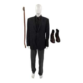 Lot #89: Heels Ace Spade Alexander Ludwig Screen Worn Belt, Tie, Round Toe Chelsea Boots, Dress Pants, Dress Shirt & Suit Jacket Ch 3 Sc 14-22 Ep 201