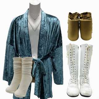 The Iron Claw Gino Hernandez Ryan Nemeth Screen Worn Robe, Wrestling Trunks, Knee Pads, Socks & Wrestling Boots Ch 1 Sc 34, 35 | VIP Fan Auctions