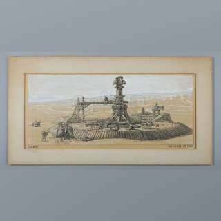 CONAN THE BARBARIAN (1982) - Lot 138 - Ron Cobb Hand-Drawn ‘The Wheel of Pain‘ Artwork