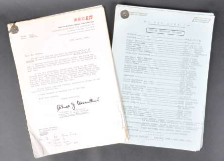 ESTATE OF DAVE PROWSE - AS YOU LIKE IT (1978) - PRODUCTION PAPERWORK | Auctioneum Ltd