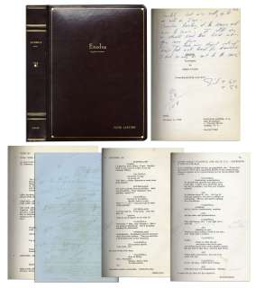 ’’Rat Pack’’ Luminary Peter Lawford Original ’’Exodus’’ Script -- Featuring the Actor’s Name Inscribed to Cover | Nate Sanders