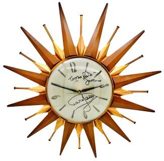 ONLY FOOLS & HORSES - TROTTER FLAT STARBURST CLOCK SIGNED DAVID JASON | Auctioneum Ltd