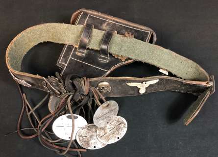 Inglourious Basterds (2009) - Cpl. Wilhelm Wicki "Gedeon Burkhard" Belt with ID Dog-tags and Badges | Hanlin Auction Service