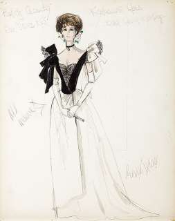 Edith Head costume sketch of Katherine Ross as "Etta Place". | Profiles in History