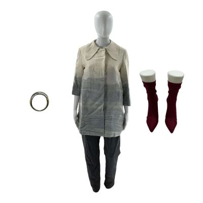 Lot 6: All of You Jennie (Nadia Albina) Screen Worn Deleted Scene Heels, Ring, Coat & Pants Ch 1 Sc 46 | VIP Fan Auctions