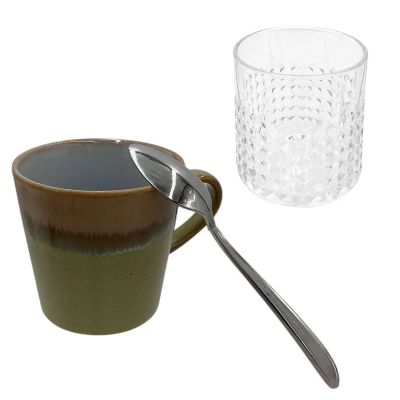 Lot #10: Play Dirty Grofield Screen Used Spoon, Mug & Glass
