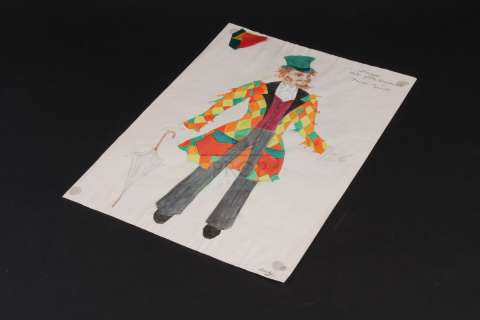 Tales of the Unexpected - The Stranger (Derek Jacobi) hand painted costume design artwork