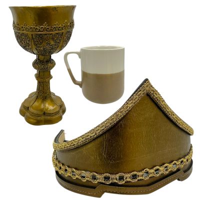 Mythic Quest Poppy Li (Charlotte Nicdao) Screen Used Crown, Two Tone Mug & Chalice Ss 3 | VIP Fan Auctions