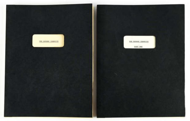 Pair of The Bourne Identity (2002) Shooting Scripts, One with ’Part One’ On Front Cover. | Ewbank’s