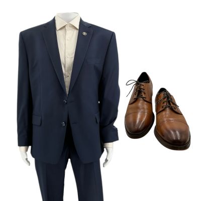 Mercy Chris Raven Screen Worn Suit Jacket, Button-Up Shirt, Suit Pants, Pin & Dress Shoes Ch 13 Sc Multiple | VIP Fan Auctions