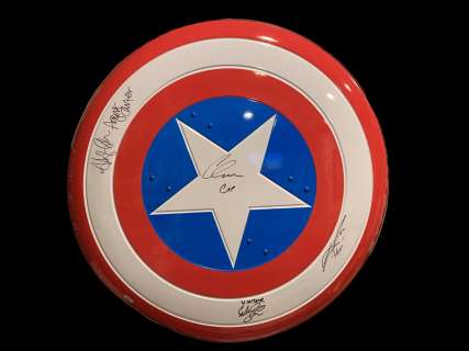 Lot 17 - Captain America Replica Signed Shield