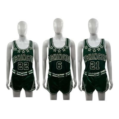 Lot 58: Marty Supreme Washington Generals Basketball Players Production Worn Washington #22 3 Piece Uniform Set, Washington #6 3 Piece Uniform Set & #21 3 Piece Uniform Set | VIP Fan Auctions
