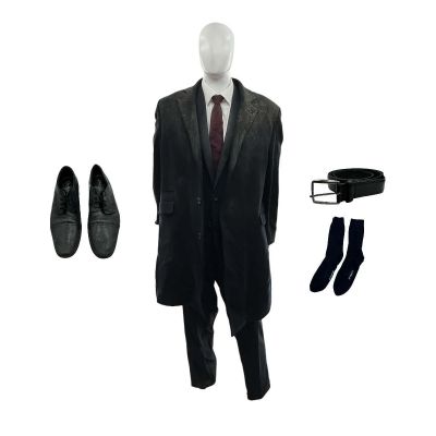 Tom Clancy’s Jack Ryan Ghost War James Greer Screen Worn Coat, Suit Jacket, Shirt, Trousers, Dress Shoes, Tie, Socks & Belt Ch 6.1 Sc 134-163pt Stage 1 | VIP Fan Auctions