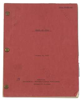 Lot 279 - Producer Albert Zugsmith‘s copy of the screenplay for Touch of Evil