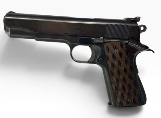 Lot 253 - Out for Justice (1991) - Steven Seagal (Gino Felino) Screen Used Hero Real Colt MK IV 9mm Pistol | Hanlin Auction Service