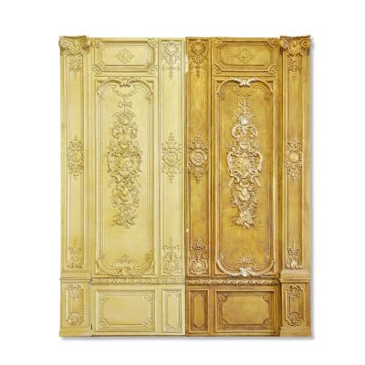 Lot 175 - A large matched pair of gold painted wood and composition panels, in the 18th century Rococo style Season 2 (2) | Bonhams