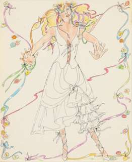 Lot 568 - Bobbie Mannix costume sketch - Olivia Newton-John