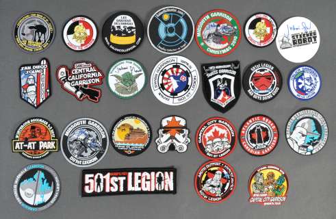 COLLECTION OF 25X AUTOGRAPHED STAR WARS INSIGNIA PATCHES | Auctioneum Ltd